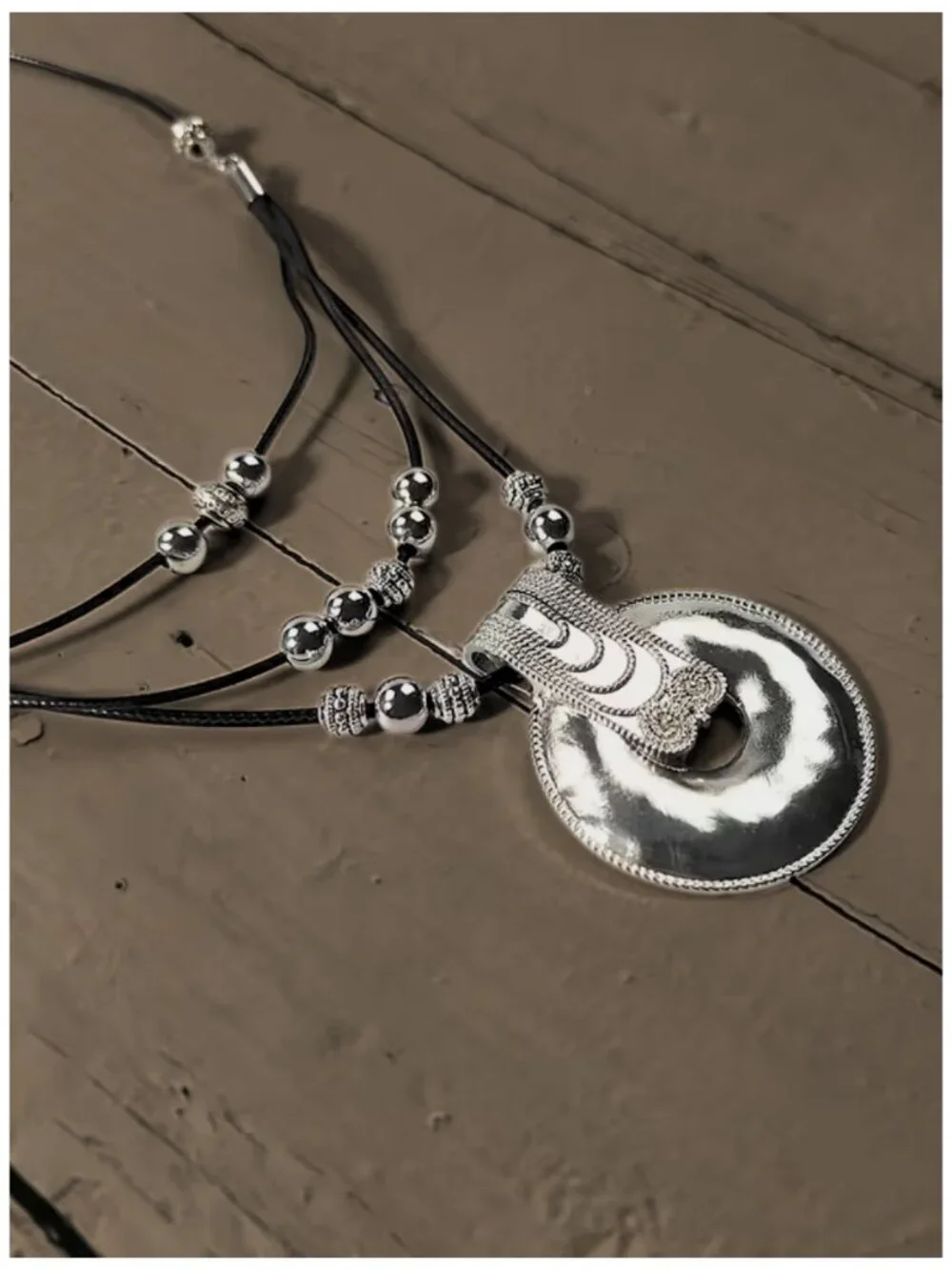 NWT Boho Chic Multi-Layer Circle Necklace Minimalist  Statement